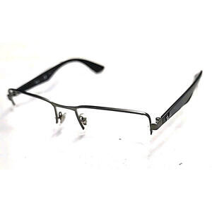 Ray Ban RB6331 2620 Silver Black Rectangle Eyeglasses 52-19 140 Cut Lens String
